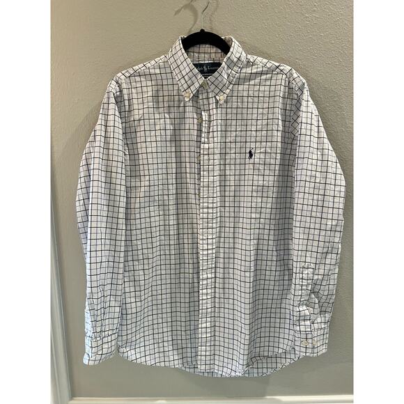 Ralph Lauren Custom Fit Long Sleeve Button Down Plaid Shirt  Size 15 1/2 - Picture 1 of 4